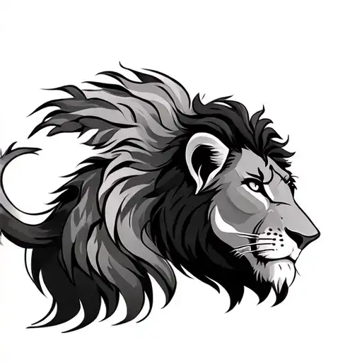 RAHA and Lion Off Lion King tattoo design idea