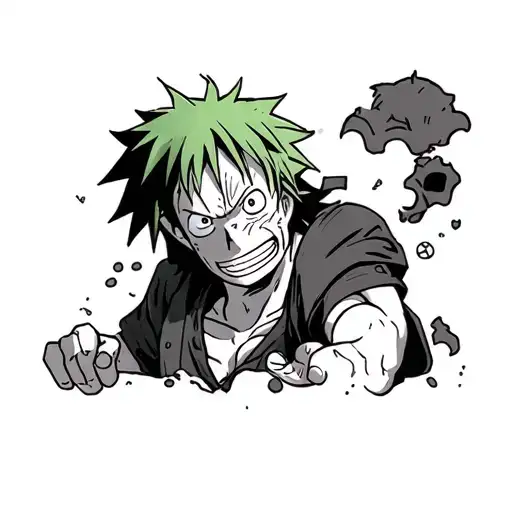 One Piece zoro luffy small tattoo design idea