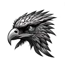 Aztec eagle head tattoo design idea
