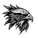 Aztec eagle head tattoo design idea