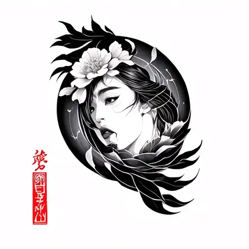 Korean tattoo design idea
