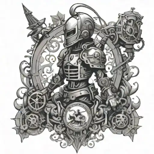 Automata tattoo design idea