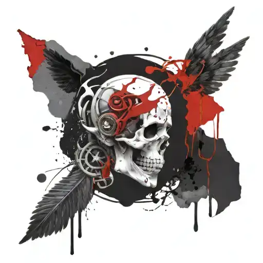 good vs evil tattoo design idea