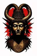 Buddha Baphomet tattoo design idea