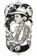 travel themed tattoo tattoo design idea