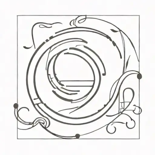 A minimalist design of the Galatasaray logo intertwined with musical notes to represent your passion for both soccer and music tattoo design idea