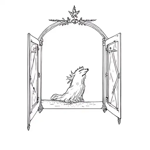 "the chronicles of narnia" wardrobe opening  tattoo design idea