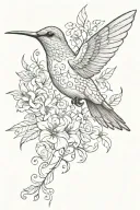 hummingbird tattoo design idea