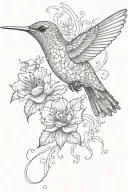 hummingbird tattoo design idea
