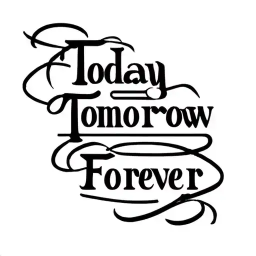 "Today Tomorrow Forever" 224 tattoo design idea