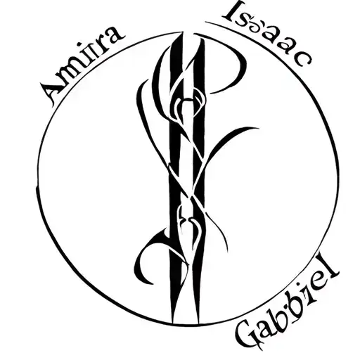tribal names Amira Isaac Gabriel back piece tattoo design idea