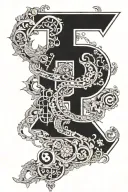 Number 3 tattoo design idea