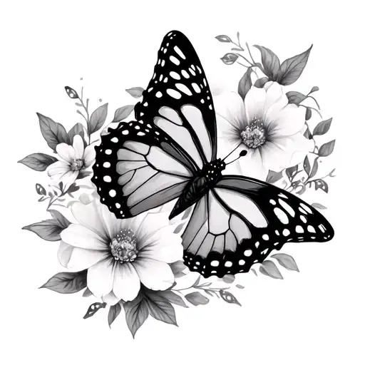 butterfly mom memorial  tattoo design idea