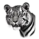 Tiger And Cub tattoo design idea