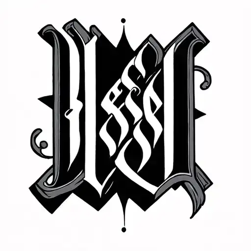Blessed word tattoo design idea
