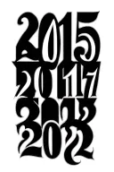 Roman numerals 2015 2017 2019 2022 tattoo design idea