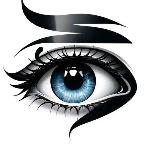 Eye Of Horus with unalome symbol tattoo design idea