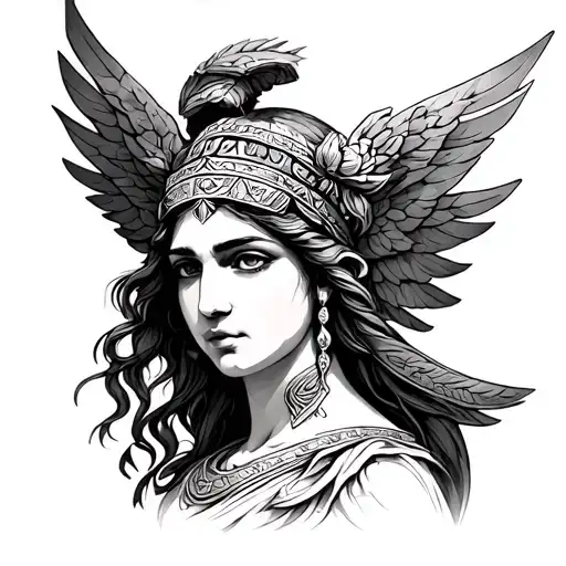 Athena Goddess tattoo design idea