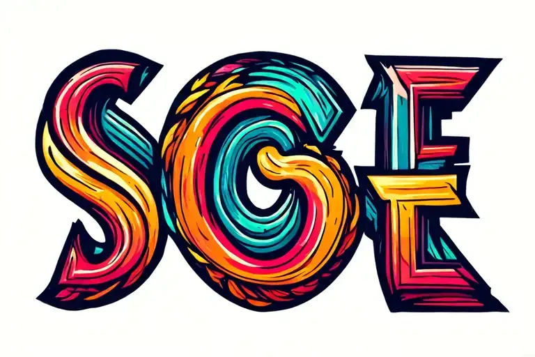 the sentence forever part of me with a picture from the letter s and e which merge together tattoo design idea