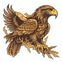 black colored hawk bones  tattoo design idea