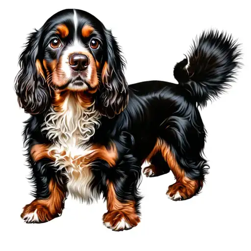 cocker spaniel dog tattoo design idea