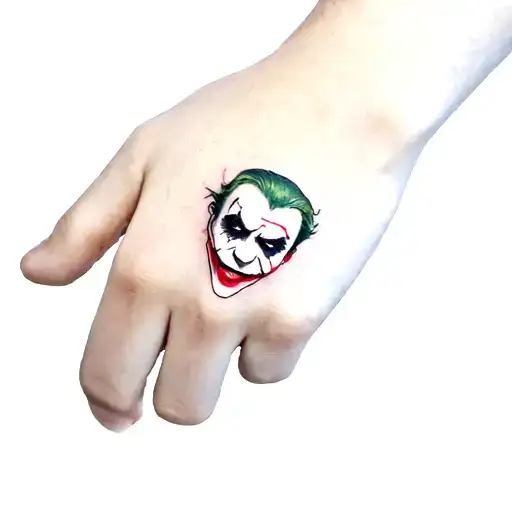 joker face wrist...not too complicated...simple tattoo design idea