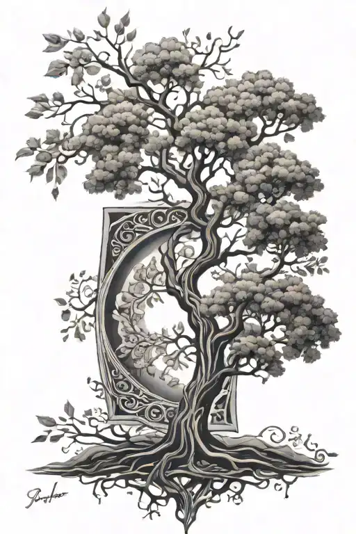tree of life with a losange pour le triceps tattoo design idea
