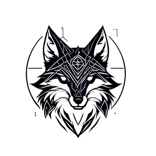 Fox Face tattoo design idea