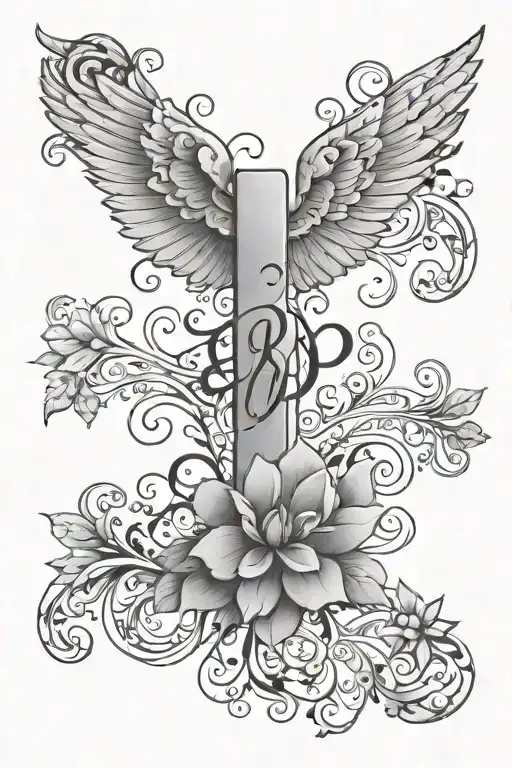 bible verse written Mark 8:36 tattoo design idea