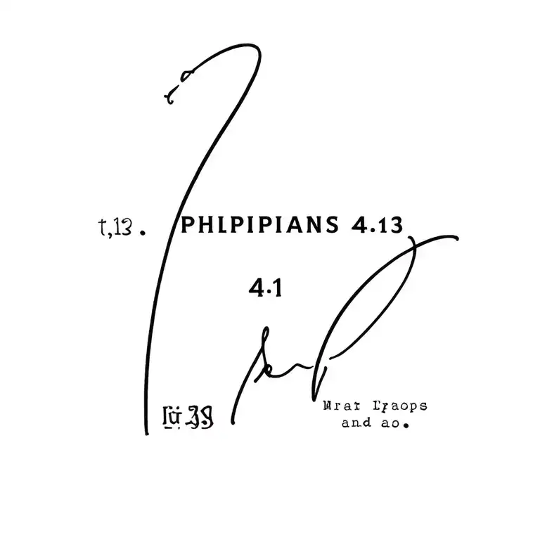 Philippians 4:13 incorporated tattoo design idea