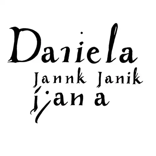 "Daniela Jannik jana" initials of my family crest tattoo design idea