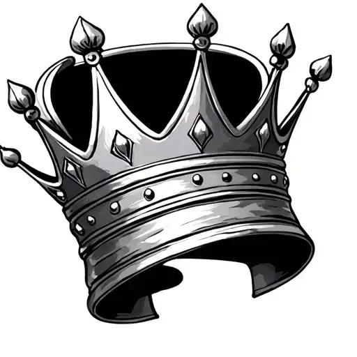 three point crown tattoo design idea