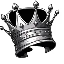 three point crown tattoo design idea