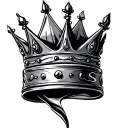three point crown tattoo design idea