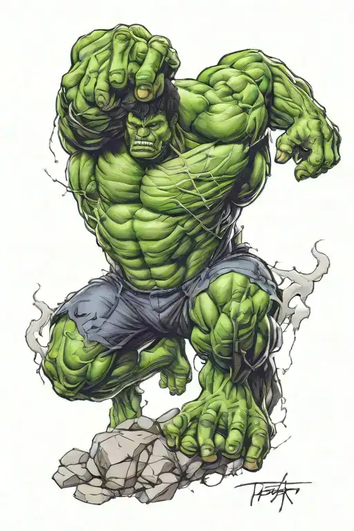 hulk tattoo design idea