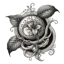 A bean sprouting vines wrapping around arm tattoo tattoo design idea