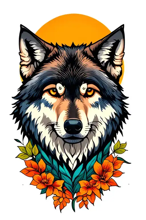 Wolf, Nature, Rock tattoo design idea