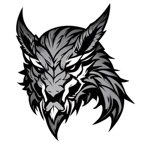 cool nordic symbols and a domain expansion from jujutsu kaisan tattoo design idea