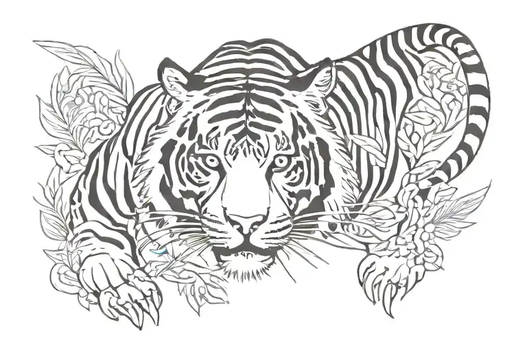 Pectoral Tiger Inspired tatoo tattoo design idea