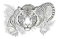 Pectoral Tiger Inspired tatoo tattoo design idea