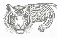 Pectoral Tiger Inspired tatoo tattoo design idea