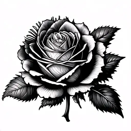 Yorkshire rose Scottish thistle tattoo design idea