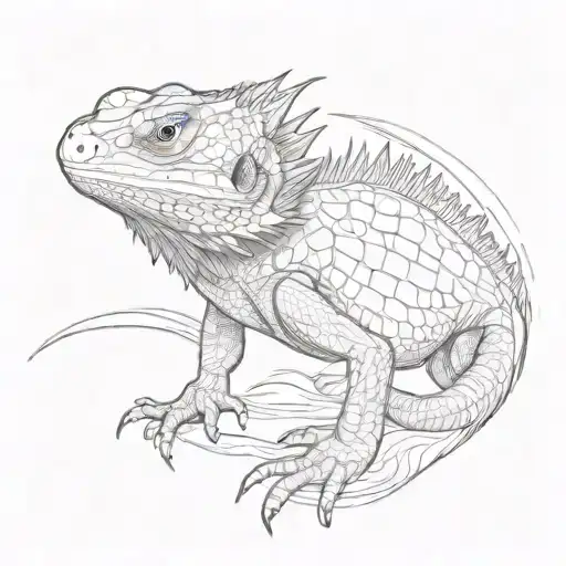 Bearded Dragon tattoo design idea