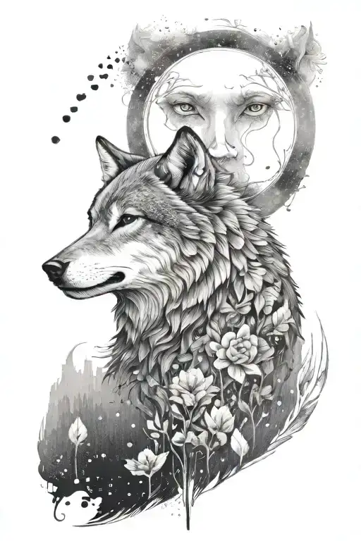 wolf an loiality tattoo design idea