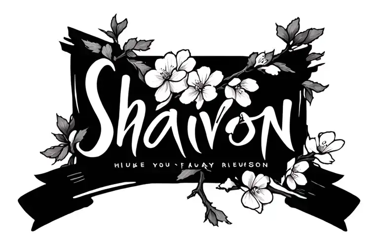 "Shavon " Japanese cherry blossoms tattoo design idea