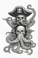pirate style octopus tattoo design idea