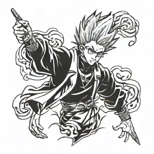 hisoka hunter x hunter tattoo design idea