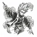 hisoka hunter x hunter tattoo design idea