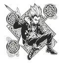 hisoka hunter x hunter tattoo design idea