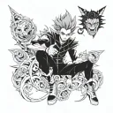 hisoka hunter x hunter tattoo design idea